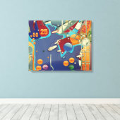 Pinball Canvas Afdruk (Insitu (Houten vloer))