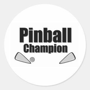 Pinball Champion Ronde Sticker