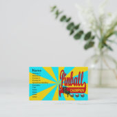 Pinball Champion Visitekaartje (Staand voorkant)