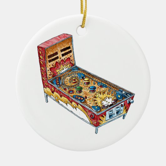 Pinball Keramisch Ornament (Voorkant)