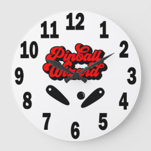 Pinball Lecteur Acrylique Arrondi Mur Horloge #8