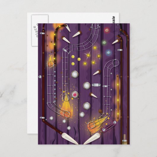 Pinball-machine Briefkaart (Voorkant / Achterkant)