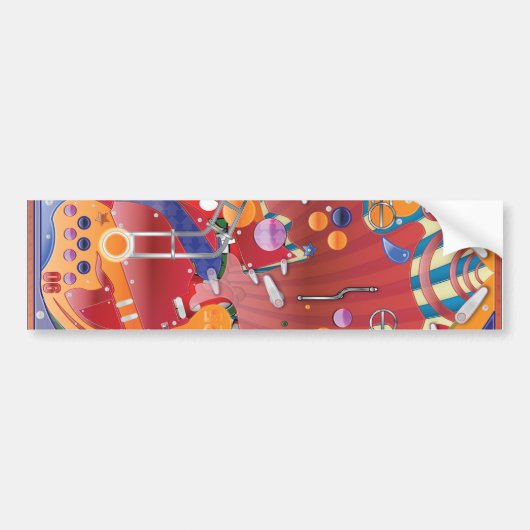 Pinball-machine Bumpersticker (Voorkant)