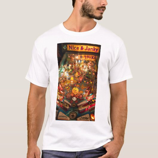 Pinball Machine Design T-shirt (Voorkant)