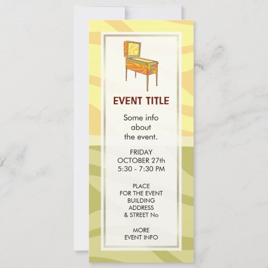 Pinball-machine Kaart (Achterkant)