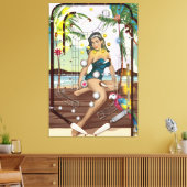 Pinball Machine-spel Canvas Afdruk (Insitu (Woonkamer))