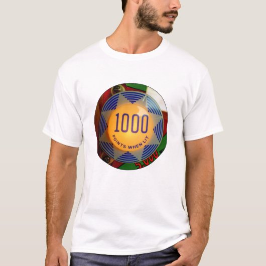 Pinball Machine T Shirt - Retro Pop Bumper (Voorkant)