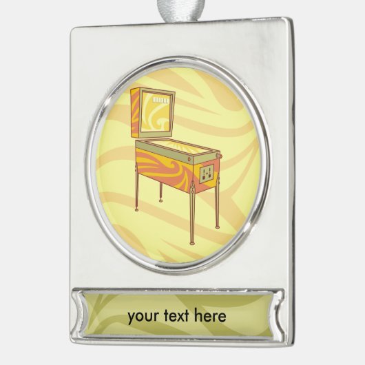 Pinball-machine Verzilverd Banner Ornament (Links)