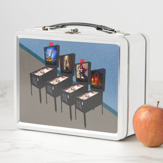 Pinball Machines & Initialen Terug Metal Lunchbox (In situ)
