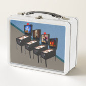 Pinball Machines & Initialen Terug Metal Lunchbox (Voorkant)