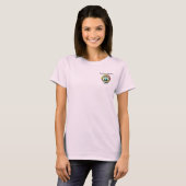 PINBOY's ZWARTE Letter Vrouwen Basic T-shirt (Voorkant volledig)