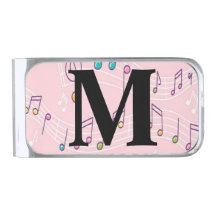 Musique rose Monogramme musicien