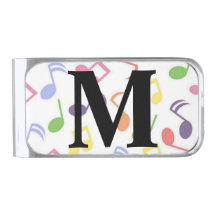 Note musicale colorée Musicien Monogramme