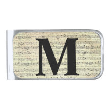 Note musicale vintage Monogramme musicien