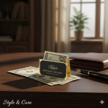 Nom et titre personnalisés avec monogramme -