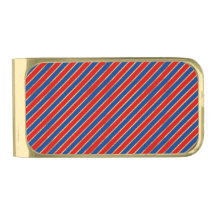 STRIPES DIAGNONALES D'OR BLEU ROUGE PATRIOTIQUE