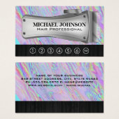 Pince à cheveux | Carte Punch | Iridescente (Devant & derrière)