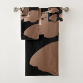 Pinceau Abstrait noir et Rose (En situation)