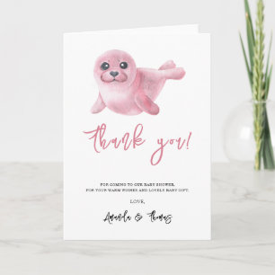 Pinceau aquarelle rose - merci