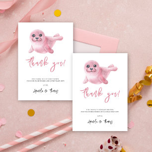 Pinceau aquarelle rose - merci