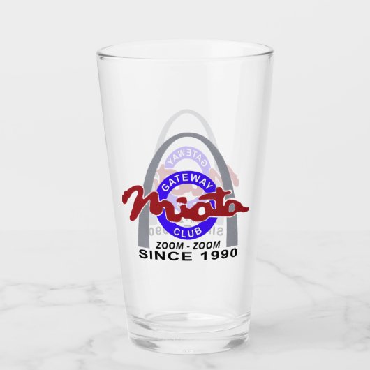 Pinceau de logo du club de verre (16 oz) (Devant)