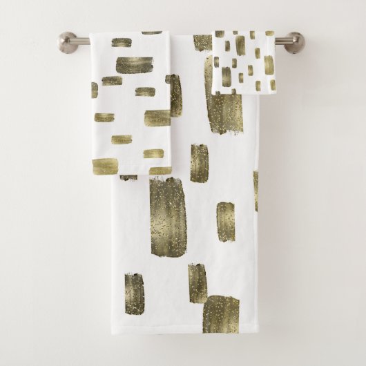 Pinceau de peinture moderne or cuivre bronze paill (En situation)