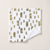 Pinceau de peinture moderne or cuivre bronze paill (Gant de toilette)