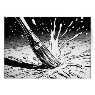 Pinceau de style graphique noir et blanc Tache de