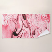 Pinceau d'eau Abstraite monochrome, Futuristi roug (Serviette de bain)