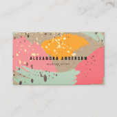 Pinceau rose Neon Trucs Carte de visite papier Kra (Devant)