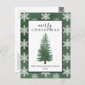 Pinceau rustique | Carte de Noël des snowflèches (Devant / Derrière)