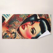 Pinceau tatoué vintage (Serviette de bain)