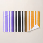 Pinceau violet noir orange pinceau Halloween (Serviette à main)