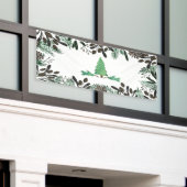 Pinces Et Branches De Pins Rustiques Bannière (Bâtiment extérieur)