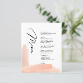 Pinces Roses. Menu mariage moderne simple (Debout devant)