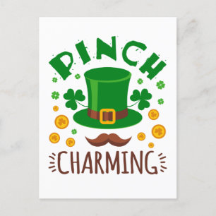 Pinch Charming Funny St Patricks Day Mannen Jongen Briefkaart