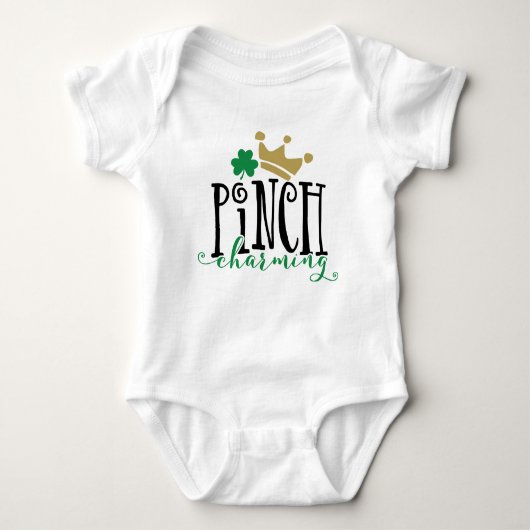 Pinch Charming St. Patricks Day Cute Boy Romper (Voorkant)