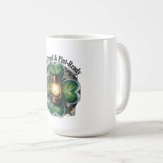 Pinch-Proof Lantern Clover T-Shirt | “Pinch-Proof' Koffiemok (Voorkant rechts)