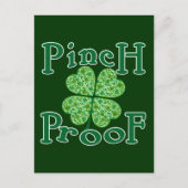 PINCH PROOF met Shamrocks Iers T-shirt Briefkaart (Voorkant)