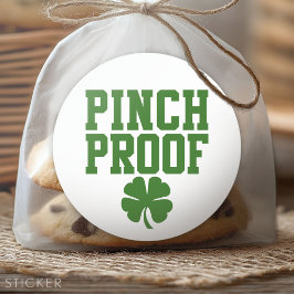 Pinch Proof met St Patricks Day shamrock Ronde Sticker