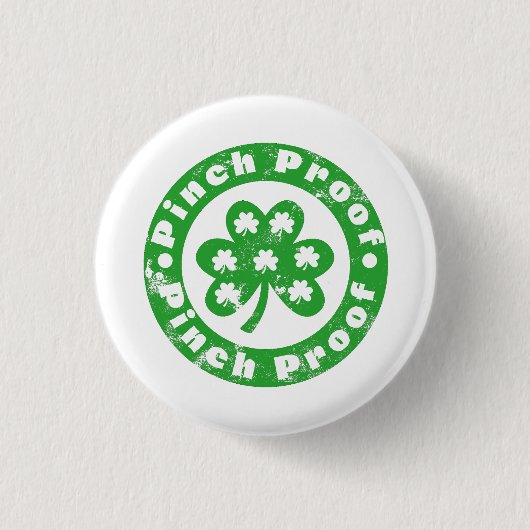 Pinch Proof St. Patrick's Day Ronde Button 3,2 Cm (Voorkant)
