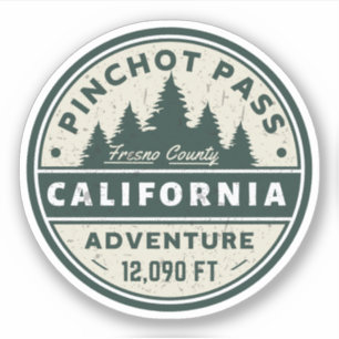 Pinchotpas hoge bergpas Sierra Nevada Sticker