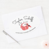 Pincushion Dressmaker Altérations Marque Sticker (Enveloppe)