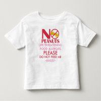 Pinda allergie Shirt, niet voeden mij