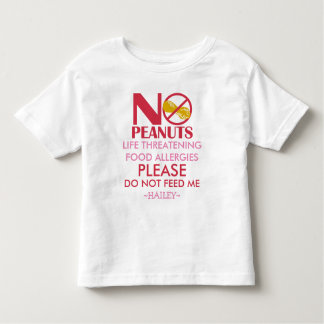 Pinda allergie Shirt, niet voeden mij Kinder Shirts