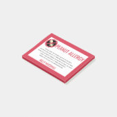 Pinda-allergie Waarschuwing Restaurant Aangepaste Post-it® Notes (Schuin)