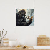 Pinda de Eekhoorn en Harambe ontmoeten elkaar in d Poster (Keuken)