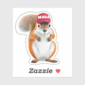 Pinda de Eekhoorn MAGA Sticker (Vel)