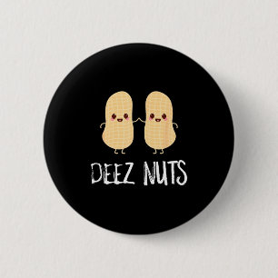 Pinda Eten Grappig Kawaii Schattig Meme Deez Noten Ronde Button 5,7 Cm