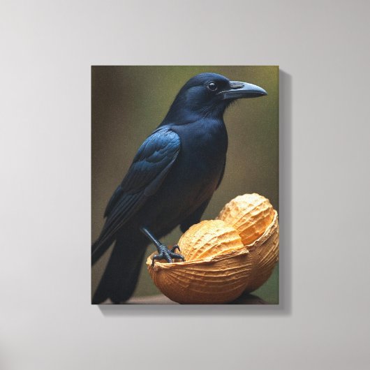 Pinda liefhebbers Crow-Raven canvas muurkunst Afdruk (Voorkant)